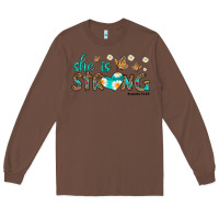 Chestnut she is strong Long Sleeve Tee - HRA Design Shop