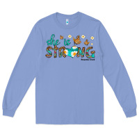 Colony Blue she is strong Long Sleeve Tee - HRA Design Shop
