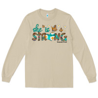 Mushroom she is strong Long Sleeve Tee - HRA Design Shop