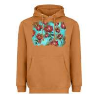 Meerkat red roses with leopard background Heavyweight Hoodie - LillyAllenDesigns
