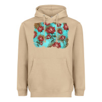 Mushroom red roses with leopard background Heavyweight Hoodie - LillyAllenDesigns