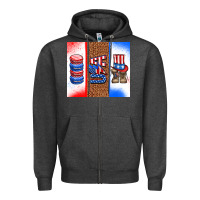 Charcoal Heather usa macaroon and boots Zipper Hoodie - AdoDesignShop