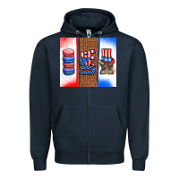 Navy usa macaroon and boots Zipper Hoodie - AdoDesignShop