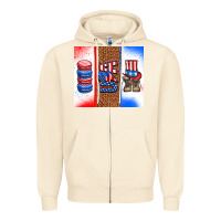 Sandshell usa macaroon and boots Zipper Hoodie - AdoDesignShop
