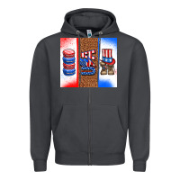 Smoke usa macaroon and boots Zipper Hoodie - AdoDesignShop