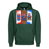 Sports Green usa macaroon and boots Zipper Hoodie - AdoDesignShop
