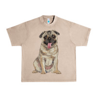 French Oak pug Urban Heavy Tee - RanaPortraitStore