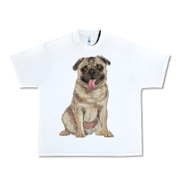 White pug Urban Heavy Tee - RanaPortraitStore