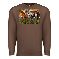 Chestnut 2 horses at the ranch Premium Sweatshirt - LillyAllenDesigns
