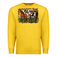 Lemon 2 horses at the ranch Premium Sweatshirt - LillyAllenDesigns