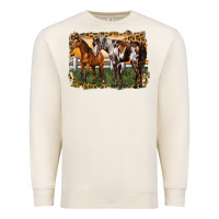 Sandshell 2 horses at the ranch Premium Sweatshirt - LillyAllenDesigns