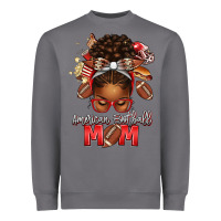 Storm american football mom red and silver afro messy bu Heavyweight Sweatshirt - texasbilliewilder