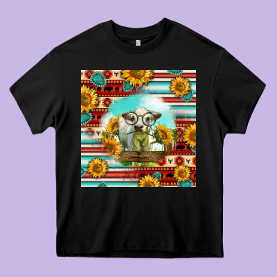 Charolais Calf Gemstone Heavy Core Tee Designed By Lillyallendesigns