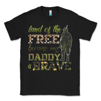 Black land of the free because my daddy is brave Classic Tee - HRA Design Shop