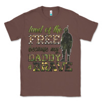 Chestnut land of the free because my daddy is brave Classic Tee - HRA Design Shop
