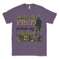 Lavender land of the free because my daddy is brave Classic Tee - HRA Design Shop