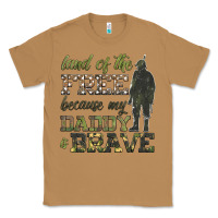 Toasted Coconut land of the free because my daddy is brave Classic Tee - HRA Design Shop