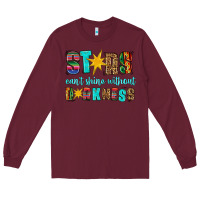 Burgundy stars cant shine without darkness Long Sleeve Tee - HRA Design Shop