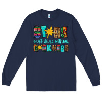 Navy stars cant shine without darkness Long Sleeve Tee - HRA Design Shop