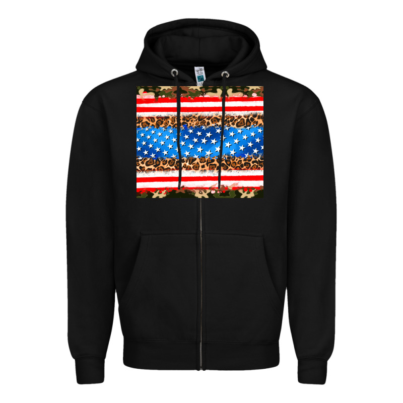 Usa Camouflage American Flag Zipper Hoodie by AdoDesignShop | Teevron