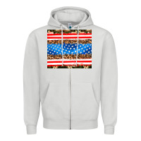 Dove Grey usa camouflage american flag Zipper Hoodie - AdoDesignShop