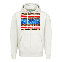 Oatmeal Heather usa camouflage american flag Zipper Hoodie - AdoDesignShop