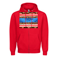 Red usa camouflage american flag Zipper Hoodie - AdoDesignShop