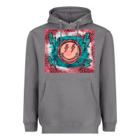 Storm western lightning bolt smiling face turquoise Heavyweight Hoodie - BarkalooDesign