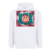 White western lightning bolt smiling face turquoise Heavyweight Hoodie - BarkalooDesign