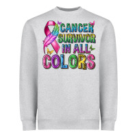 Heather Grey cancer survivor in all colors Heavyweight Sweatshirt - texasbilliewilder