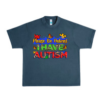Midnight Navy please be patient i have autism Urban Heavy Tee - Zillion Design Studio