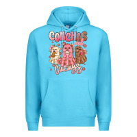 Ocean Blue conchas and cucuys mexican desert ghosts Premium Hoodie - MaliasSmallBusiness