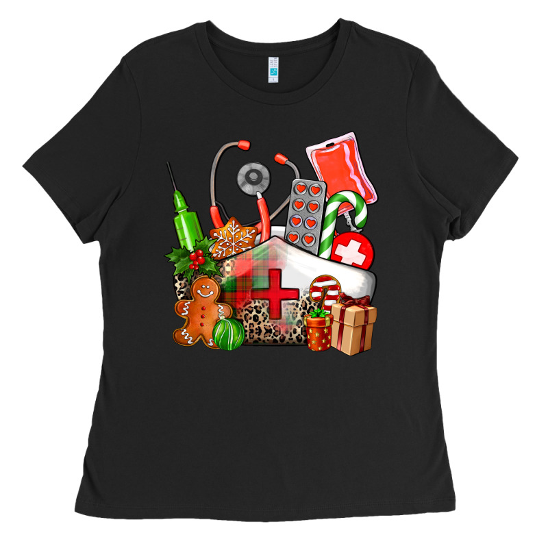 Nurse  And Christmas Ladies Tee by AdoDesignShop | Teevron