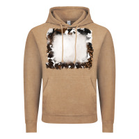 Vintage Coffee cowhide and leopard background Vintage Hoodie - RanaPortraitStore