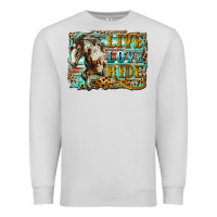 Dove Grey live love ride horse Premium Sweatshirt - LillyAllenDesigns