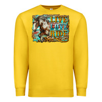 Lemon live love ride horse Premium Sweatshirt - LillyAllenDesigns