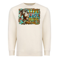Sandshell live love ride horse Premium Sweatshirt - LillyAllenDesigns
