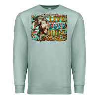 Seafoam live love ride horse Premium Sweatshirt - LillyAllenDesigns