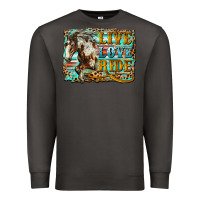 Smoke live love ride horse Premium Sweatshirt - LillyAllenDesigns