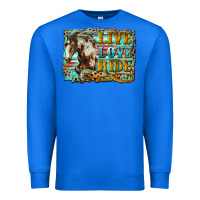 True Royal live love ride horse Premium Sweatshirt - LillyAllenDesigns