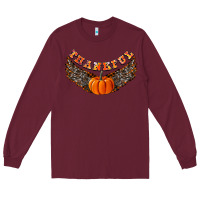 Burgundy Thankful Long Sleeve Tee - CowhideDigitalArt