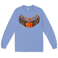 Colony Blue Thankful Long Sleeve Tee - CowhideDigitalArt