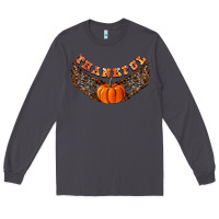 Smoke Thankful Long Sleeve Tee - CowhideDigitalArt