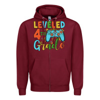 Burgundy leveled 4th grade Zipper Hoodie - JahusDesignShop