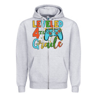Heather Grey leveled 4th grade Zipper Hoodie - JahusDesignShop