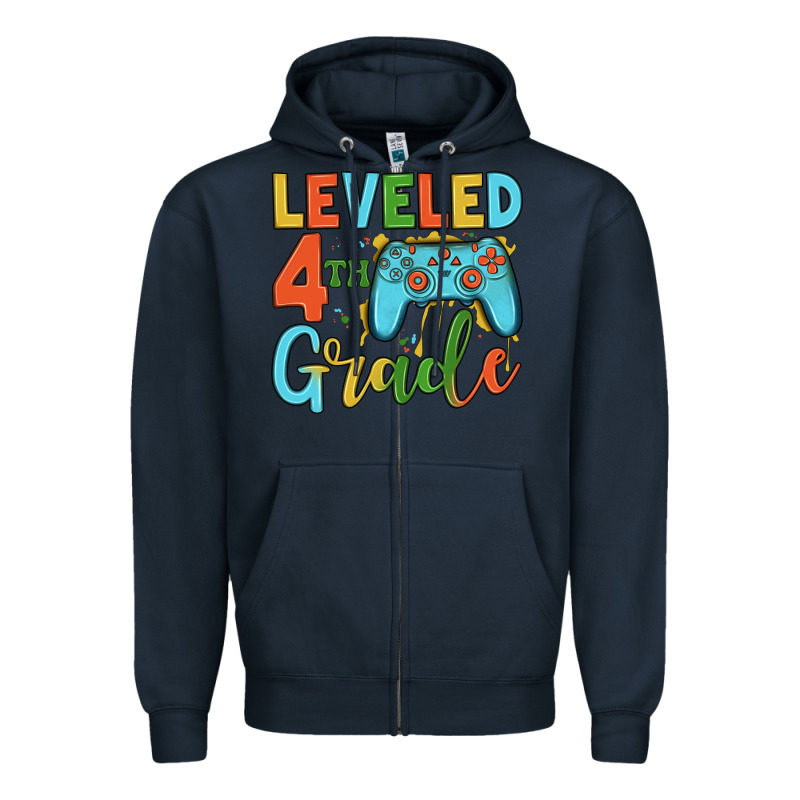Leveled 4th Grade Zipper Hoodie by JahusDesignShop | Teevron