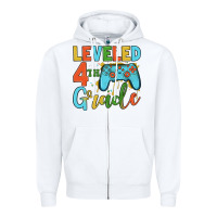 White leveled 4th grade Zipper Hoodie - JahusDesignShop