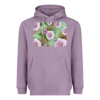 Lavender pink roses with leopard background Heavyweight Hoodie - LillyAllenDesigns