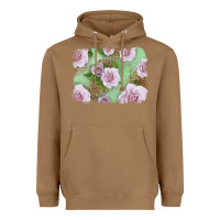 Toasted Coconut pink roses with leopard background Heavyweight Hoodie - LillyAllenDesigns