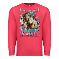 Cardinal just a girl who loves horses mustang Premium Sweatshirt - LillyAllenDesigns